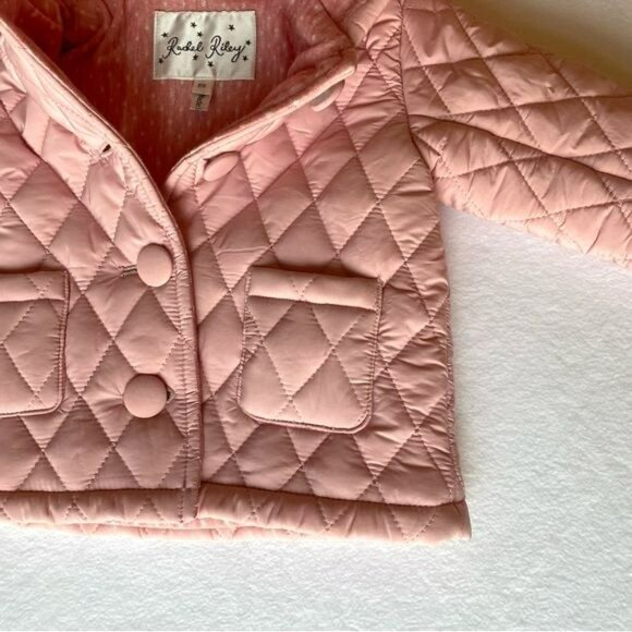 Rachel Riley Baby Hooded Quilted Jacket 6m Button Down Puffer Outerwear - Picture 3 of 7